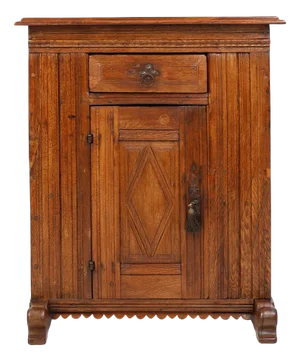 Belgian Hand-Carved Single Door Cabinet in Oak, 16th Century