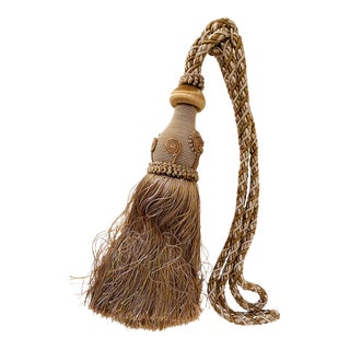 Two Vintage Baroque Style Silk Tieback Tassels For Sale