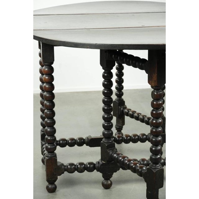 Antique English Oak Gateleg Table, 1800s For Sale - Image 13 of 17