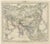 Antique Map of Asia Showing the European Language Areas, 1873 For Sale