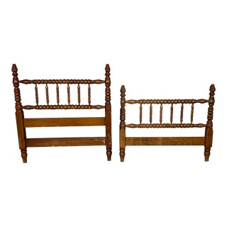 Tall Jenny Lind Style Twin Size Bed Set For Sale
