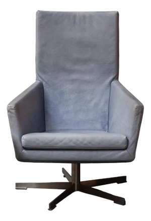 Set of Swivel Armchair & Ottoman attributed to Gerard Van Den Berg, 1980s
