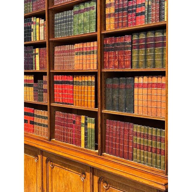 Wood French Tall Oak Open Bookcase, 1850s For Sale - Image 7 of 12