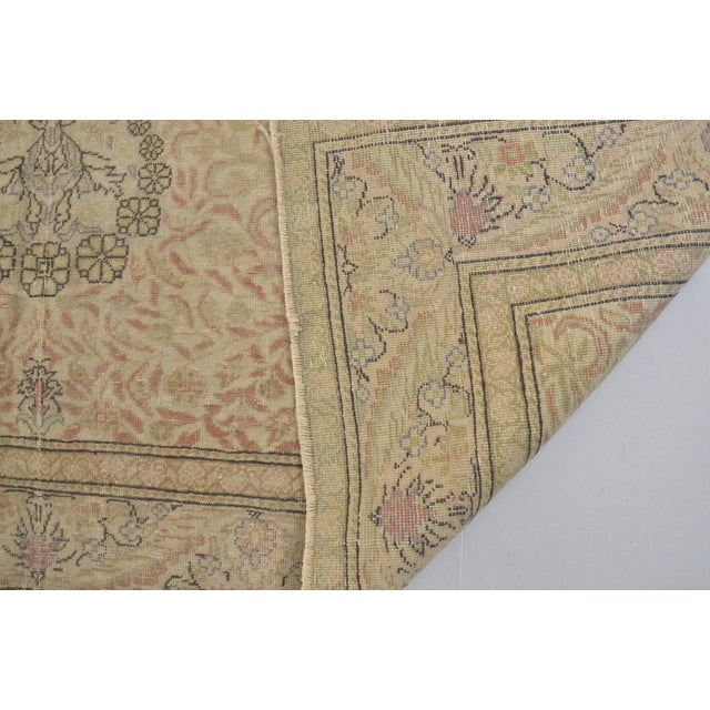 Textile 1950s Oushak Handknotted Wool Carpet For Sale - Image 7 of 10