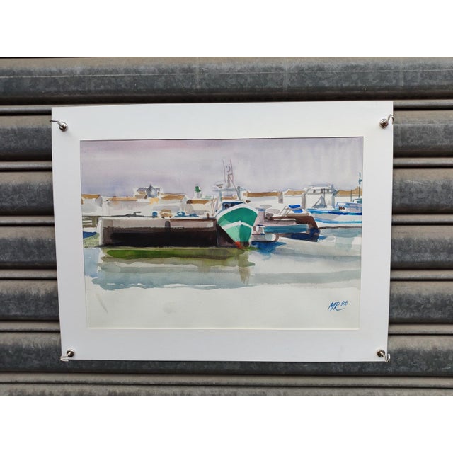 Michel Roubille, L'Île d'Yeu, 1986, Watercolor For Sale - Image 6 of 6