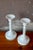 Boho Chic Swedish Candleholders in White Opaline Glass, 1990s, Set of 2 For Sale - Image 3 of 6
