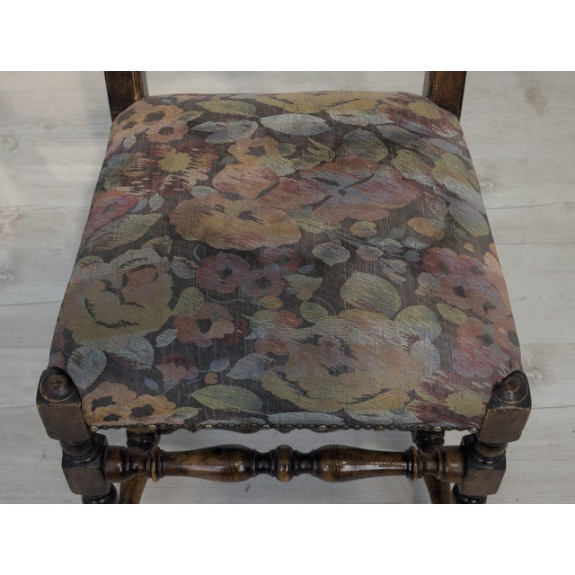 Vintage Oak Chair with High Backrest, 1965 For Sale - Image 15 of 16