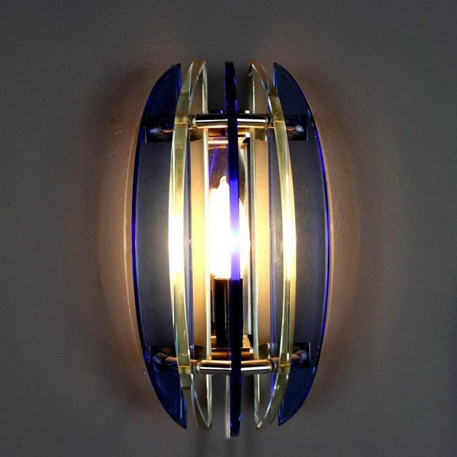 Glass Wall Lamps from Veca, 1960s, Set of 2 For Sale - Image 7 of 9