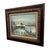 Cabin Vintage Signed Winter Landscape Oil Painting on Canvas in Hand-Carved Wood Frame, Rustic Snow Cabin Scene.. For Sale - Image 3 of 10