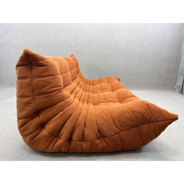 Orange Togo Three-Seater Sofa from Ligne Roset, 2013 For Sale - Image 12 of 16