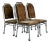 Vintage Boho Chrome Bamboo Dining Chairs on Casters - Set of 4 For Sale