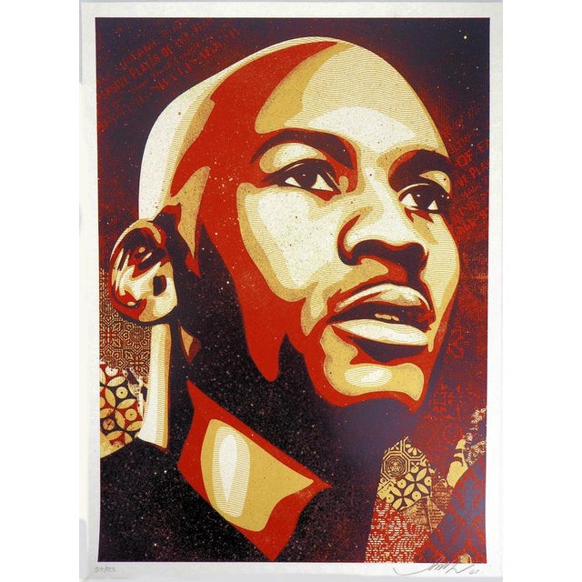 Paper Shepard Fairey, Michael Jordan, Silkscreen Print For Sale - Image 7 of 7