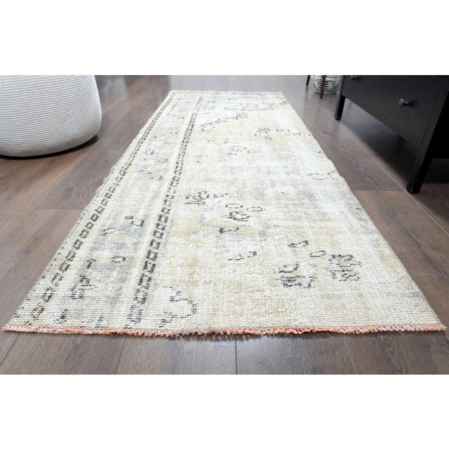 1970s Vintage Persian Handmade Wool Cotton Area Rug For Sale In San Francisco - Image 6 of 11