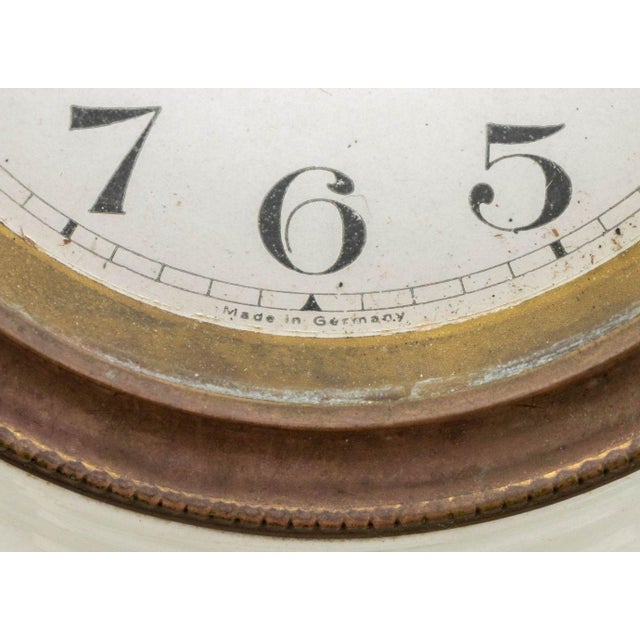 German Art Deco Blue & White Ceramic Mantle Clock For Sale In New York - Image 6 of 10