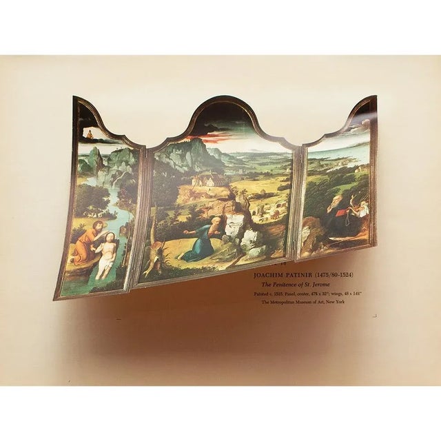 1956 After Joachim Patinir "The Penitence of St. Jerome", Vintage Full-Color Print For Sale - Image 4 of 8
