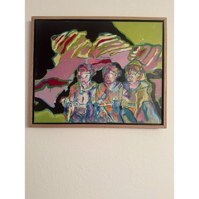 Acrylic Painting on Canvas Framed by Danka Krol For Sale - Image 4 of 7