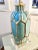 Blue Hollywood Regency Ceramic Lamp: Gold & Blue, Lucite Base, C. Damien Fox Design For Sale - Image 8 of 8