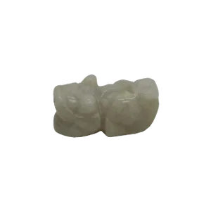 Carved Natural Light White Green Jade Chinese Lucky Zodiac Rat Figure Pendant