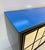 Beige Italian Art Deco Sideboard in Parchment with Black Lacquer and Blue Mirror, 1940s For Sale - Image 8 of 18