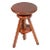 Italian Red Larch Adjustable Tripod Stool, 1930s For Sale