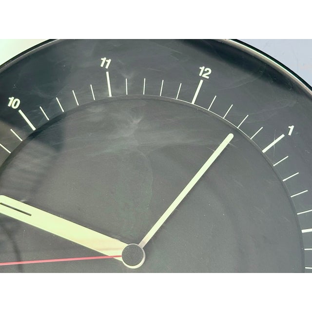 1990s Minimalist Wall Clock 5W1 by Reinhold Weiss for Junghans, Germany, 1990s For Sale - Image 5 of 12