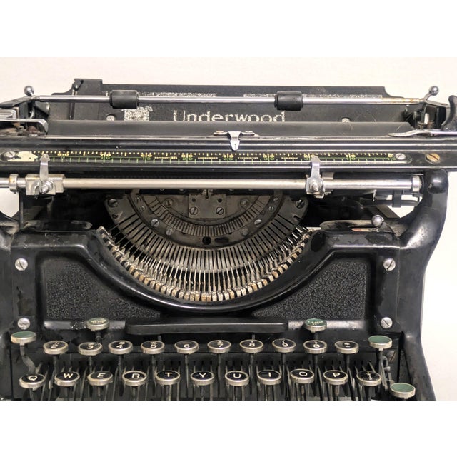 Metal 1938 Model 6 Underwood Typewriter For Sale - Image 7 of 11