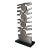 1980’s Vintage Brutalist Abstract Stainless Steel Sculpture on Black Marble Base For Sale