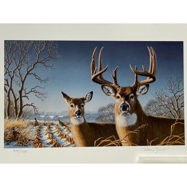 Larry Zach 1997 Iowa Habitat Deer Limited Edition Print and Stamp W/COA LARRY ZACH is one of the most important wildlife...