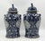 Ceramic Mid 20th Century Pair of Chinese Style Blue and White Porcelain Temple Ginger Jars For Sale - Image 7 of 18