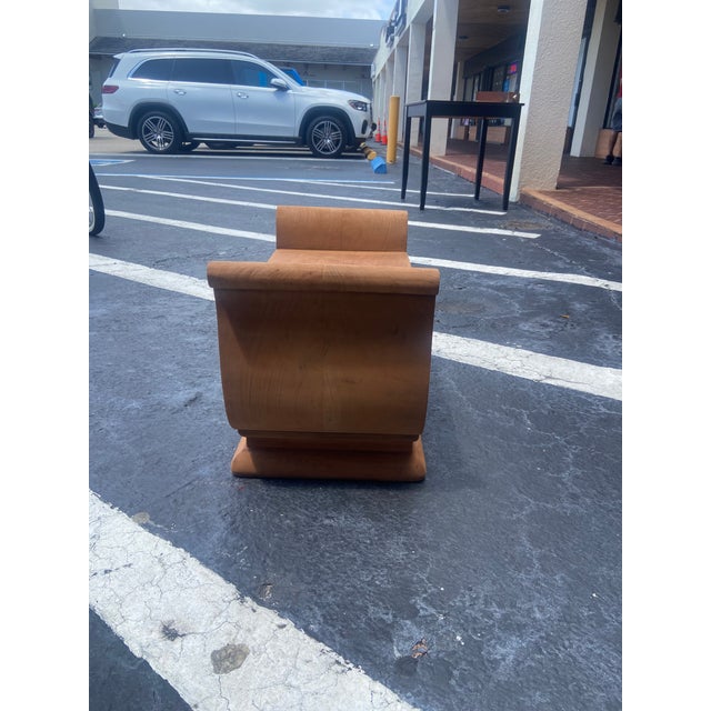 Vintage Mid-Century Modern Wooden Dressing Table or Vanity With Stool For Sale - Image 9 of 9