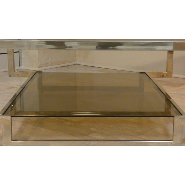 Amber Glass Coffee Table with Geometric Structure, Italy, 1970s For Sale - Image 16 of 18