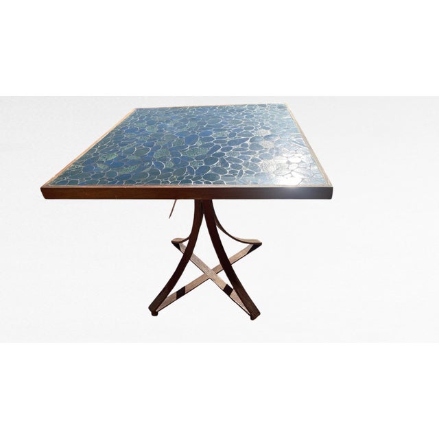 Mid-Century Modern Mid-Century California Mosaic Tile Top Accent Table – Provenance: Eve Paige Spencer Collection For Sale - Image 3 of 15