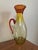 Blenko Vintage Applied Red Coil Lemon Yellow 17.5” Vase Pitcher by Joel Philip Myers for Blenko 1968 For Sale - Image 4 of 10