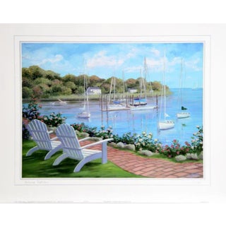 Early 21st Century "Harborside Reflections" Poster by Carol Saxe For Sale