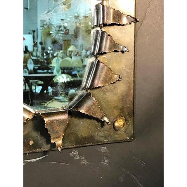 Brutalist Eye Form Mirror in the Manner of Paul Evans For Sale In Philadelphia - Image 6 of 9