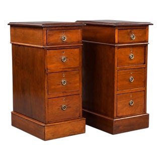 Victorian Mahogany Bedside Chests, 1890, Set of 2 For Sale