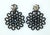 Metal 1980's Black Beaded Dangle Earrings, a Pair For Sale - Image 7 of 9
