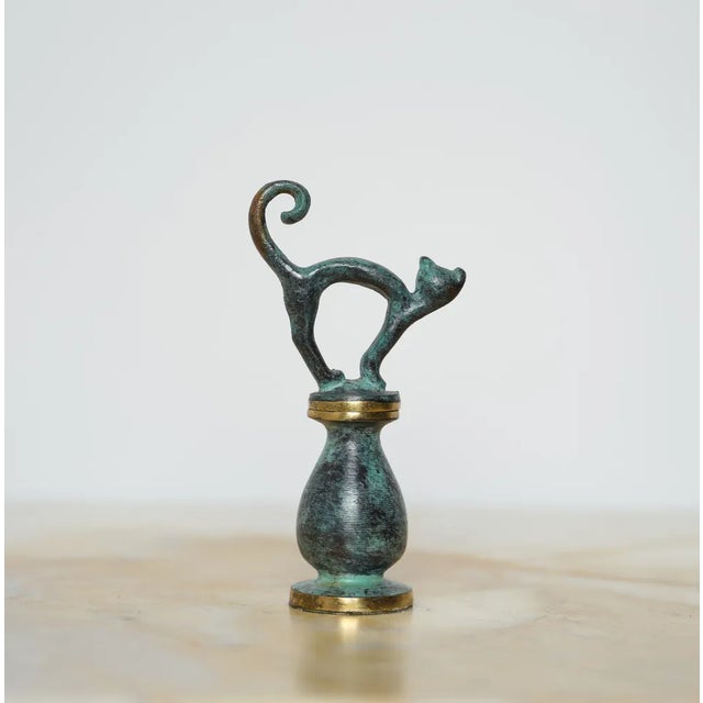 Mid-Century Austrian Brass Cat Corkscrew by Walter Bosse, 1950s For Sale - Image 6 of 6