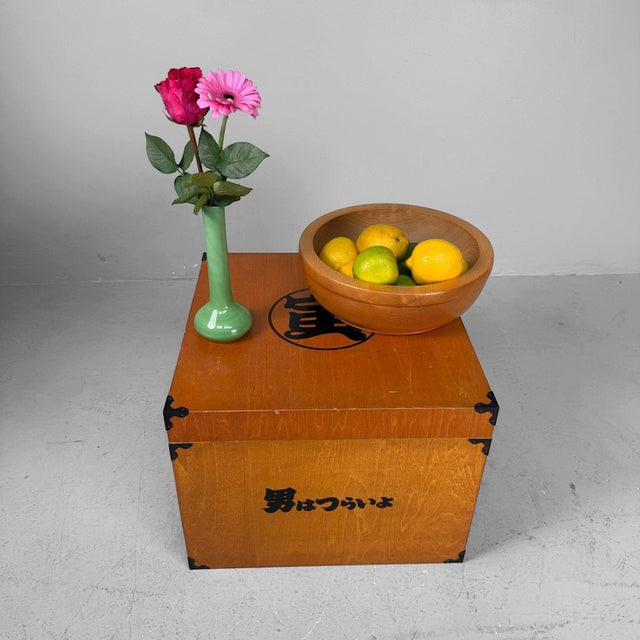Japanese Wooden Otoko Wa Tsurai Yo Box, 2001 For Sale - Image 6 of 9