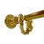 Vintage Brass Towel Bar or Curtain Rod With Ornate Cast Finials & Greek Key Mounting Brackets For Sale In Salt Lake City - Image 6 of 14