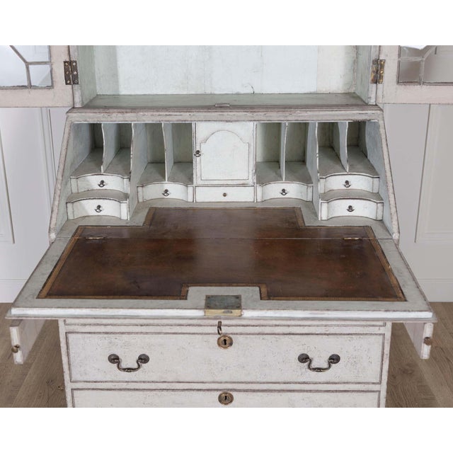 18th Century European Painted Bureau Bookcase with Glazed Doors, circa 1790 For Sale - Image 4 of 10