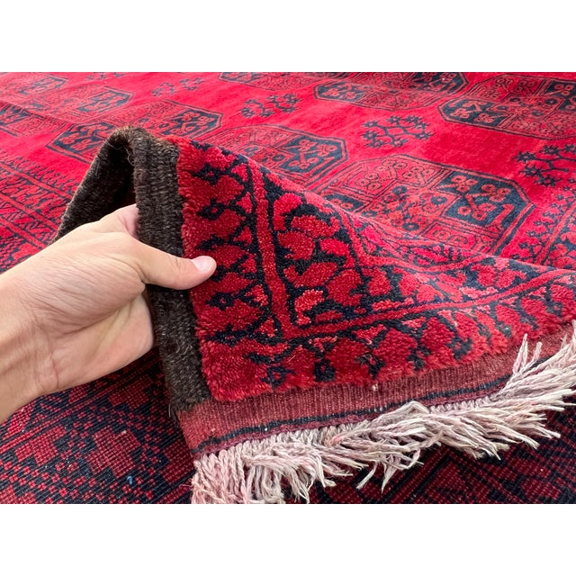 Vintage Afghan Turkmen Ersari Bokhara Oversize Rug - 12'2" X 10'4" For Sale - Image 13 of 14