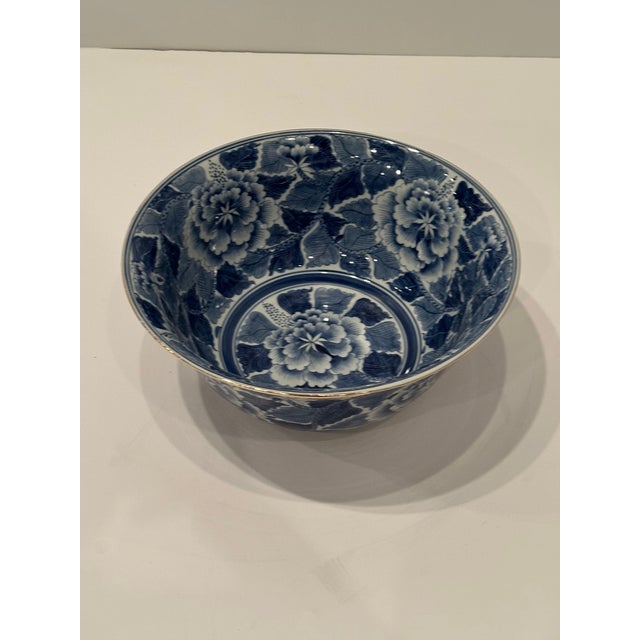 Large Chinese Blue & White Antique Bowl For Sale - Image 4 of 9