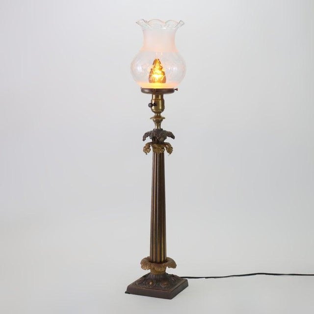 Metal Antique Argand Sinumbra Bronze Electrified Solar Table Lamp C1840 For Sale - Image 7 of 7