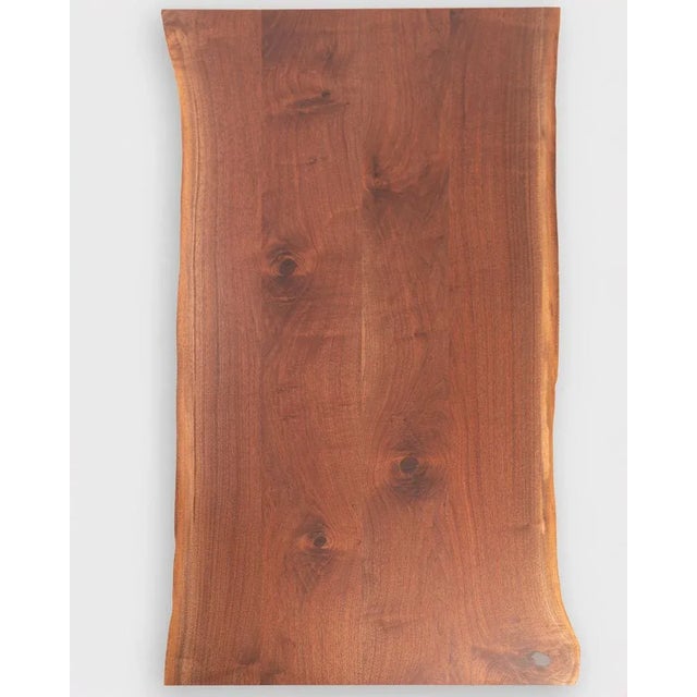 Not Yet Made - Made To Order Magnolia Organic Edge Walnut Dining Table With Blackened Ash Base For Sale - Image 5 of 7