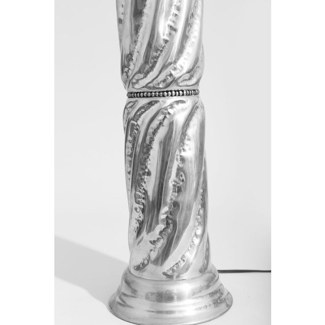 Metal 1990s Studio Pewter Lamp Set by Peter Fontier For Sale - Image 7 of 8