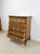 Dixie MCM Tallboy Dresser Woven Drawer Fronts Brass Pulls Vintage Furniture For Sale In Tampa - Image 6 of 11