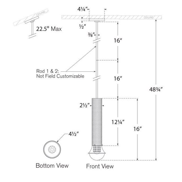 Visual Comfort Kelly Wearstler for Visual Comfort Signature Precision Petite Elongated Pendant in Antique-Burnished Brass with White Glass For Sale - Image 4 of 4