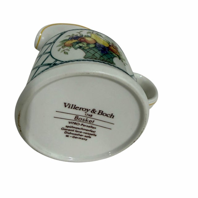 Farmhouse Vintage 1990s Villeroy & Boch Basket Dessert Plate, Creamer and Ramekin - Set of 3 For Sale - Image 3 of 8