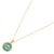 Early 21st Century Turquoise & Gold Round Evil Eye Pendant Talisman Necklace For Sale - Image 5 of 9